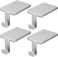 Christmas Stocking Holder for Mantel Fireplace Metal Stocking Hangers Hanging Hooks Heavy Duty Weighted Stocking Holder Bases for Xmas Shelf Fireplace Stair Decor (4, Silver) by ARCHCRTC