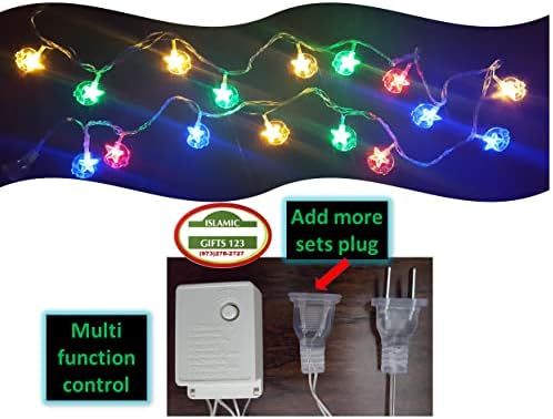 Ramadan Mubarak Wall Decoration Lights [8 Pack] Ramadan Favors Ramadan DIY Eid Decor (8 Multi Lights) - Image 6