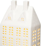 DN DECONATION Light Up Christmas Village House, White Ceramic House Decor - Image 6