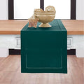 Solino Home Cotton Linen Table Runner Dark Green Woven, 14 x 72 in by SolinoHome