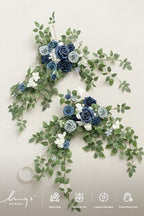 Ling's moment 2 Pack Dusty Blue Floral Garland Wedding Arch Flowers - Image 5