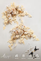 Ling's moment 2 Pack Ivory Floral Garland Wedding Arch Flowers - Image 6