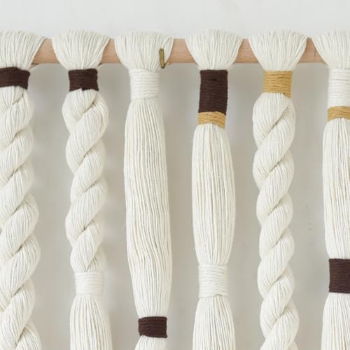 Macrame Wall Hanging Woven Knot Tassel Fringe Boho Wall Art 27"W*29"L - Image 7