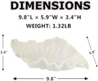Off-white Small Decorative Bowl for Home - 9.8” Shell Purse Bowl - Image 2