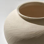 LB2 White Ceramic Large Vase, 13" Tall Zen Style vase, Terra Cotta Pitcher, Distressed Farmhouse Decor, Pottery Decorative Flower for Home Décor - Image 5