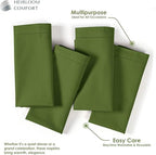 Mint Green Cloth Dinner Napkins 18"x18" - Set of 12-100% Cotton, Absorbent, Soft, Reusable, Washable - Hemstitch Mitered Edges - Perfect for Spring, Easter, Weddings, Everyday Use - Image 6