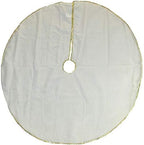 Kurt Adler Gold Tree and Reindeer Applique Tree Skirt, 48" - Image 3