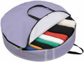 Solid Color Round Storage Bag 30 Inch, Medium Purple Clothes Storage Container with Handles Heavy Duty Organizer for Comforter, Bedding & Holiday Wreaths by Unknown