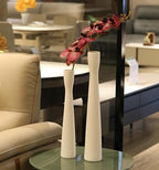 AETVRNI 16'' Tall White Ceramic Vase, Flower Vase, Pampas Grass Floor Vases - Image 3