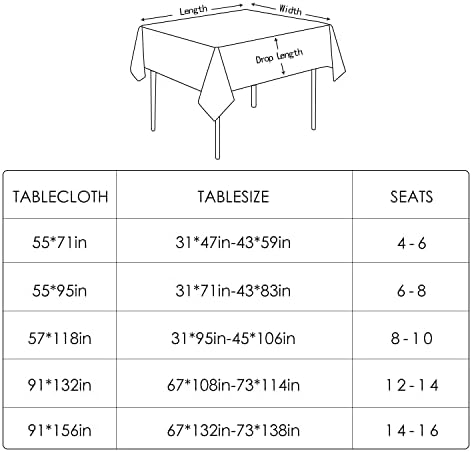 BALCONY & FALCON Rectangle Table Cloth Waterproof Pink 57"x118" - Image 6
