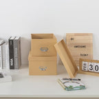 Soul & Lane - Kraft Stacking Storage Boxes with Label Holders, Set of 2 - Image 4