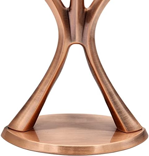 Contemporary Hanukkah Menorah, Polished, Non-tarnishing, Holds Most Hanukkah Candles (Copper) - Image 3