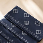 100% Cotton Printed Cloth Napkins Set of 6, 18x18 Inch Reusable Dinner Napkins, Soft Washable Floral Table Napkins for Dining, Parties & Hosting - Navy Cubes - Image 5