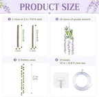 Enchanted Jungle Theme Decoration Set Artificial Purple Wisteria Vines - Image 2
