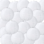 Treela 48pack White Chinese Paper Lanterns for Wedding Party Decor, 12" by Treela