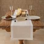 Keketoarrange Two Tone Linen Table Runner 60 Inch - Image 3