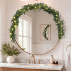 Suncalla 9 ft Norfolk Christmas Mirror Garland with Light - Image 3
