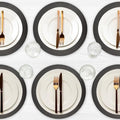 Placemats Set of 6 – Round 15” Faux Leather Table Mats for Dining, Heat Resistant & Non-Slip Washable Table Decor, Indoor, Outdoor, Dining Table Set for 6, Modern Kitchen & Holiday Use,Black by Homewear