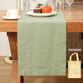 Linen Table Runner 14X90 Inches,100% French Linen Sage Green Tablerunner,Machine Washable Dining Table Runner for Fall,Wedding,Party,Halloween,Christmas(Sage Green) by LLinenWorld