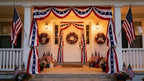USA Bunting Flag 4th of July Red White Blue American Patriotic Independence Day and Memorial Days Decorations - Image 2