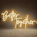 Better Together Neon Sign, Better Together Led Neon Light Signs for Wedding Bridal Shower Wall Decor Wedding Decotations for Backdrop Birthday Anniversary Party Dimmable USB Powered(16.9"*9.1") by Unknown