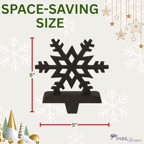 Park Designs Snowflake Stocking Hanger Set of 2, Black - Image 2