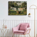 Vintage Laundry Wall Art,Rustic Farmhouse Laundry Room Art,Vintage Clothsline & Wooden Tub Laundry Room Art,Palisade Laundry Picture,Laundry Clothesline Print,Laundry Day Poster12x16inch Framed Art - Image 3