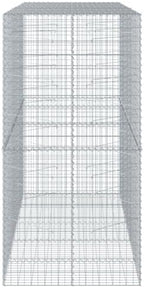 vidaXL Gabion Basket with Cover 98.4"x39.4"x78.7" Galvanized Iron - Image 6
