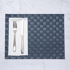 Restaurantware Rectangle Navy Blue Woven Placemat, 16 x 12 in, 6 Pack - Image 3