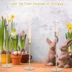 54 Pcs Glod Candle Holders Set,Vintage Taper & Pillar Candle Sticks for Wedding,Dining Table, Fireplace Mantel, Elegant Home Decor, Housewarming Gift, Festive Centerpiece - Image 5