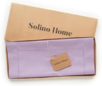 Solino Home Cotton Linen Table Runner Lavender Hemstitch, 14 x 48 in - Image 5