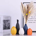 Colorful Ceramic Bud Vases Set of 5 - Modern Yellow, Orange, Blue Small Vases for Home Decor - Ideal for Living Room, Kitchen, Office, Bathroom, Mantle, Entrance, Farmhouse & Coffee Table Decorations - Image 3