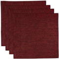 Solino Home 100% Linen Placemats Red Garnet, Athena 14 x 14 in, Set of 4 by SolinoHome
