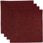 Solino Home 100% Linen Placemats Red Garnet, Athena 14 x 14 in, Set of 4 by SolinoHome