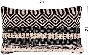 · REDEARTH · Textured Handwoven Throw Pillow Cases - Char Delineate Black - Image 6