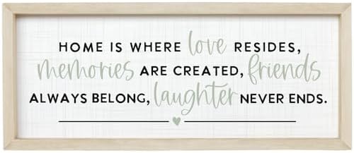 Simply Said, INC Farmhouse Frames Family Sign - Home Is Where Love Resides - 10 x 24 inch Rustic Wood Sign - Made in USA - FF1291 by SimplySaidINC