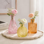 42 Pcs Colored Glass Bud Vases in Bulk, Small Flower Vases for Centerpieces Table Decorations, Mini Vintage Colored Glass Bottles, Wedding, Baby Shower, Home Decor (Orange Yellow Series, 42 PCS) - Image 3