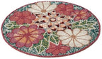 Lightnpro Flower Beaded Placemats Round, Rustic Farmhouse Hand Beaded Floral Placemats to Decorate Christmas Xmas Wedding Family Party Thanksgiving Dinner Table Décor - 13 Inch - Maroon Combo - Image 7