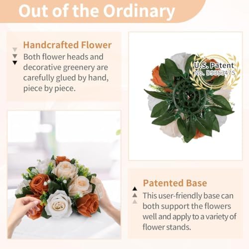 NUPTIO Terracotta Flower Ball Centerpieces: Floral Arrangements for Fall - Image 5