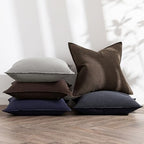 MIULEE Decorative Linen Pillow Covers 20x20 Inch Dark Coffee Chocolate - Image 5