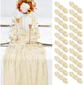 20 Pack Ivory Table Runner 10Ft Cheesecloth Table Runner Boho Gauze Cheese Cloth Table Runners Romantic Long Sheer Fabric Cream Table Runners for Wedding Party Bridal Shower by YMHPRIDE