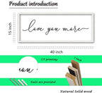 ZZJJHYWGQ Love You More Wall Decor Art, White, 40''×15'' - Image 2