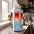 Vela Lanterns Decorative Indoor Candle Holder, Red/White/Blue, M, 6-Pack - Image 2