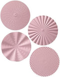 Hicarer 4 Pcs 12 Inch Pink Metal Wall Art Decor Modern Sunburst Decor by Hicarer