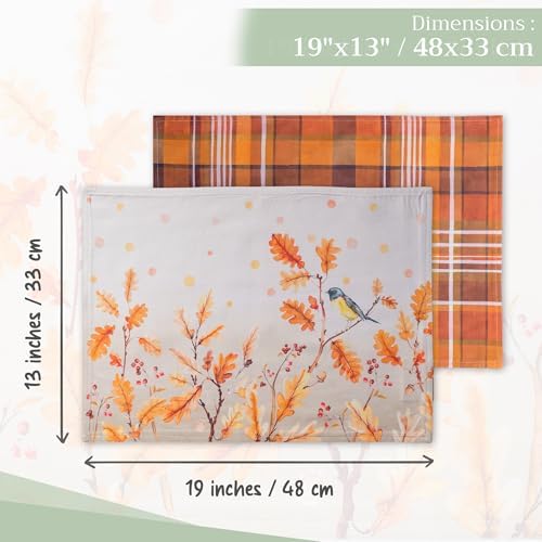 Maison d' Hermine Placemats Set of 4 Reusable 100% Cotton (13"x19") - Image 4