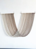 QULBUJ Dip Dye Large Macrame Wall Hanging Tie-Dye Yarn Tapestry Home Boho Wall Decor Ombre Art Headboard Bedroom Living Room 52" Wx34 L,Brown - Image 2