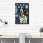 Metal Sign Vintage Tin Sign English Springer Starry Night Springer Lively in Night for Home Countryside and Seasonal Celebrations Corrosion Resistant Aluminum 8×12 Inches with Metal Frame - Image 3