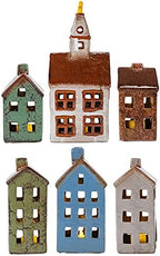 Mark Feldstein Village Houses & Church LED Tea Light Figurines, 12 Pc - Image 3