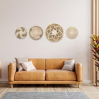 uxcell 4pcs Bohemian Wall Basket Decor Set Hanging Woven Wall Basket - Image 5