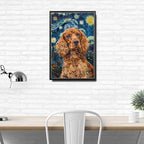 Metal Sign Vintage Tin Sign Cocker Spaniel Starry Night Cocker Lively Cocker in Night for Home Garden and Seasonal Celebrations Corrosion Resistant Aluminum 6×8 Inches with Metal Frame - Image 3